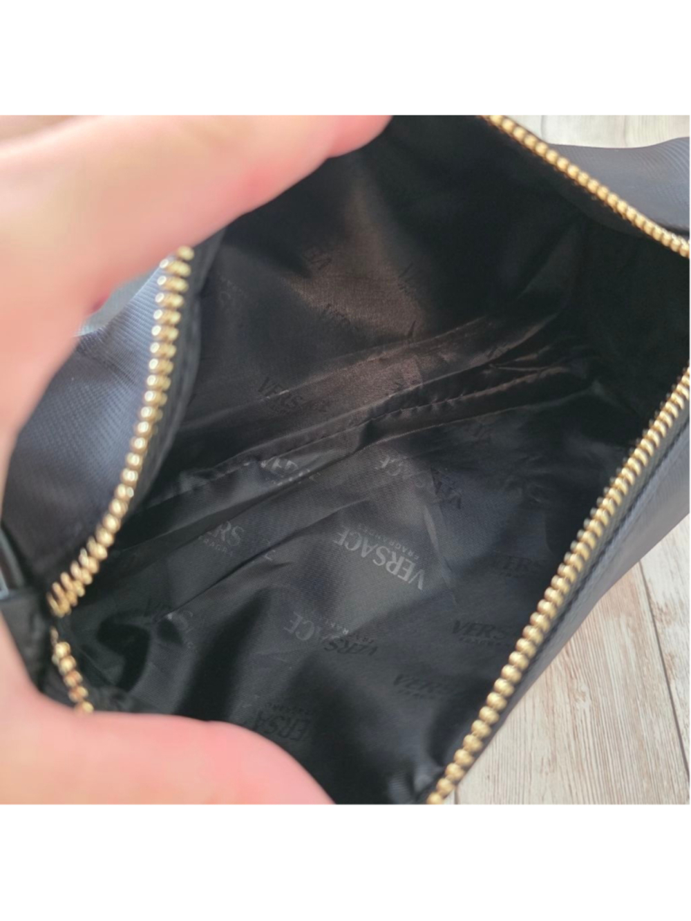 Versace Black Gold Crossbody Bag NWOT - Picture 7 of 7